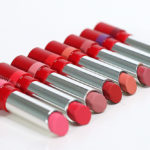 Image of Rimmel the only one matte lipstick lined up on table