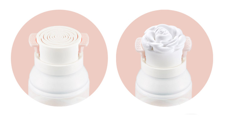 Image of Nature Republic Real Fresh Rose Mousse Foam Cleanser dispensing