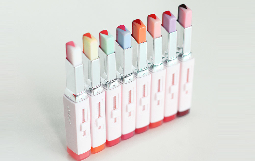 Image of All 8 shades - Laneige two tone tint lip bars - opened