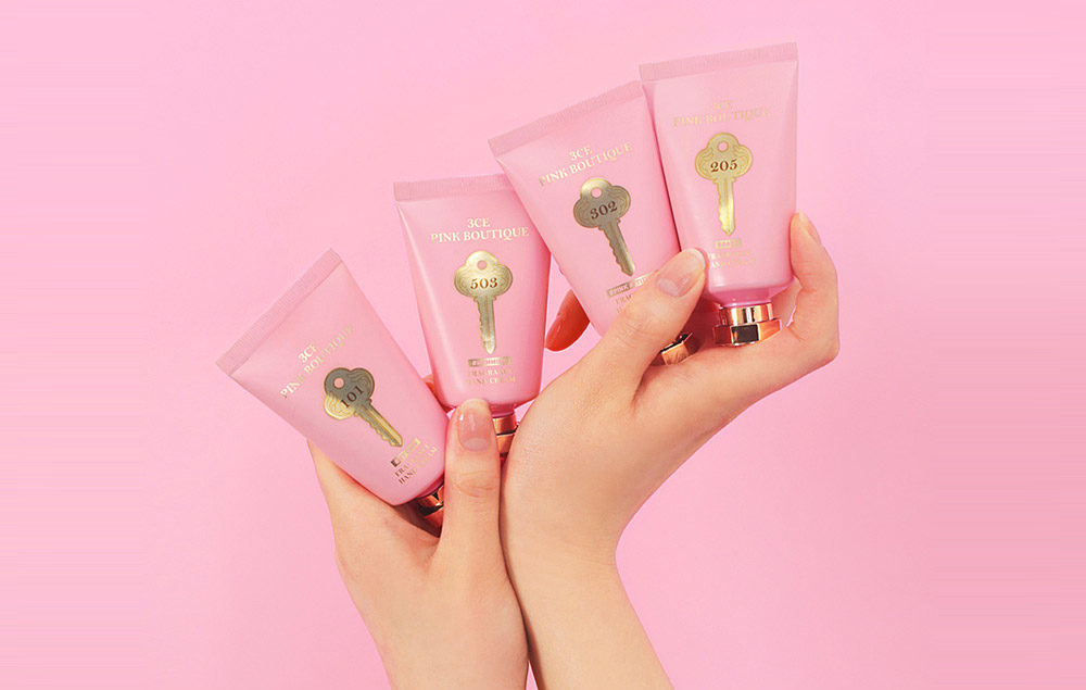 Image of 3CE Pink Boutique Hand Cream - All 4