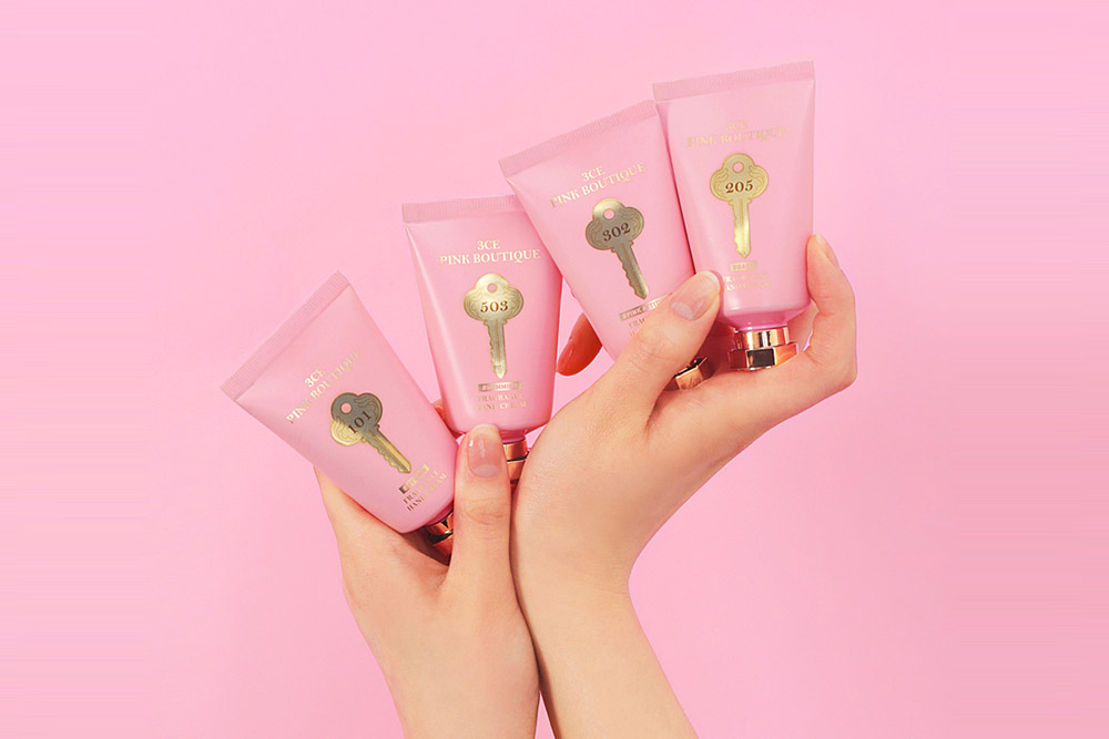 Image of 3CE Pink Boutique Hand Cream - All 4