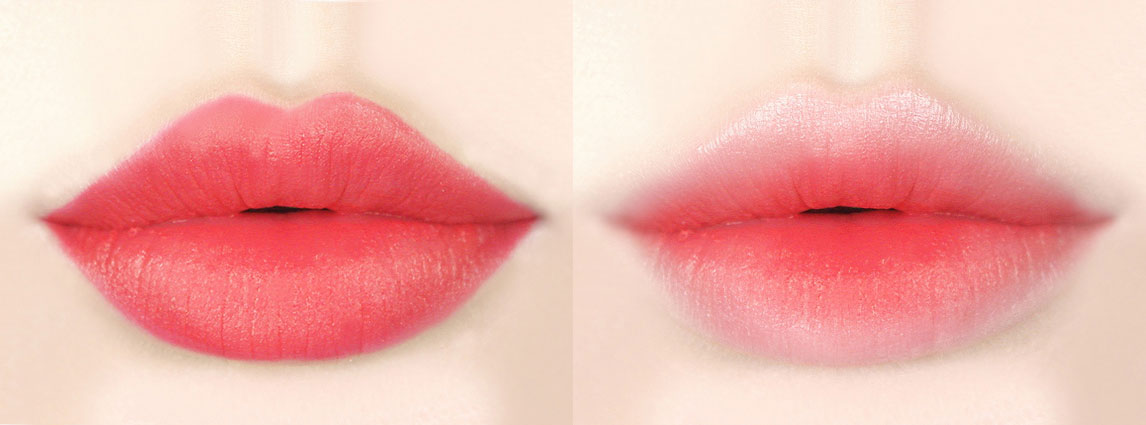 Image of lip swatch Innisfree Cotton Ink 02 youthful coral tulip