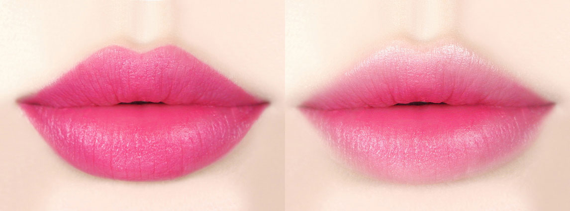 Image of lip swatch Innisfree Cotton Ink 03 pink tulips